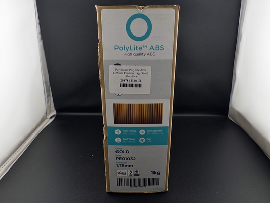 Polymaker PolyLite ABS Gold 1.75mm 1kg original packaging and label