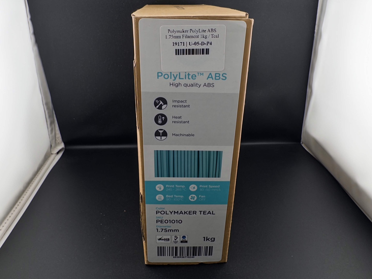 Polymaker PolyLite ABS Polymaker Teal 1.75mm 1kg original packaging and label