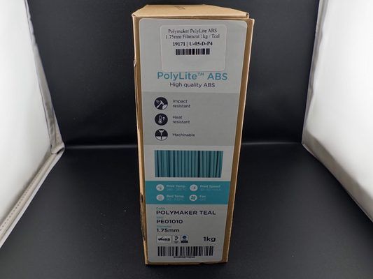 Polymaker PolyLite ABS Polymaker Teal 1.75mm 1kg original packaging and label