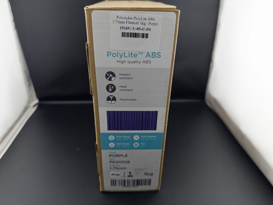 Polymaker PolyLite ABS Purple 1.75mm 1kg original packaging and label