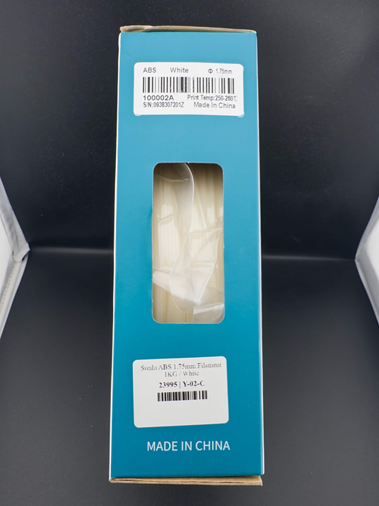 SUNLU ABS White 1.75mm 1kg sealed filament in original box
